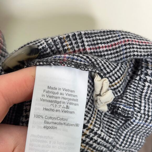 MADEWELL Flannel Bromley Shirt Ronan Plaid Gray Sz XL {3U28} - Picture 6 of 7